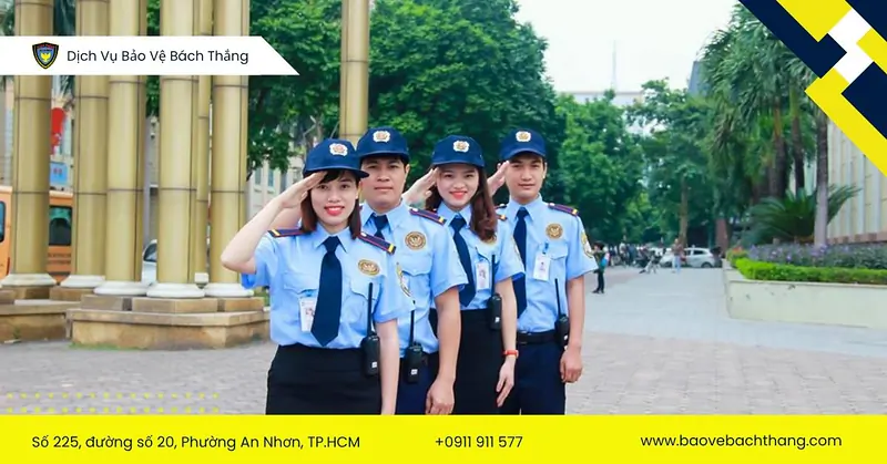 Nhân viên bảo vệ sở hữu tác phong làm việc chuyên nghiệp