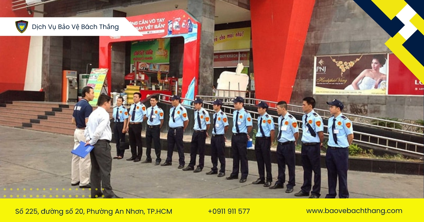 Dịch vụ bảo vệ trung tâm thương mại uy tín 24/7 - Bách Thắng 5 Trung tâm thương mại cần lực lượng bảo vệ đông đảo, chuyên nghiệp