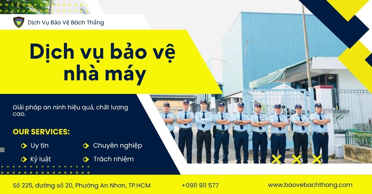 dịch vụ bảo vệ nhà máy